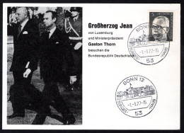 DUITSLAND Grossherzog Jean Von Luxemburg Und Gaston Thorn 1-3-1977 BONN - Lettres & Documents