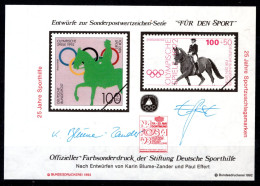 DUITSLAND Farbesonderdruck Stiftung Deutsche Sporthilfe 1992 - Unused Stamps