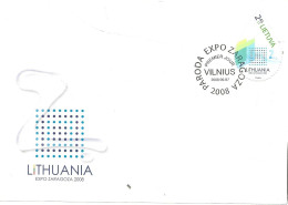 Lithuania Litauen Lietuva 2008 World Exhibition EXPO 2008, Zaragoza,  Points And Coloured Areas Mi 973 FDC - Lituania