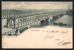 AK Rotterdam, Willems- En Spoorbrug, Dampfer An Der Brücke  - Rotterdam