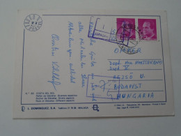 D203255     CPM Gibraltar - Sent From Spain To Hungary  -Double  Postage Due "Espagne"  Spain And Hungary - Gibilterra