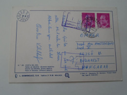 Delcampe - D203255     CPM Gibraltar - Sent From Spain To Hungary  -Double  Postage Due "Espagne"  Spain And Hungary - Gibraltar