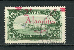 ALAOUITES - VUE - N°Yt 42 Obli. SURCHARGE DÉCALÉE, VALEUR NON BARRÉE - Used Stamps