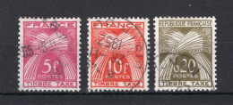 FRANKRIJK Yt. T85/87° Gestempeld  Portzegels 1946-1955 - 1859-1959 Oblitérés