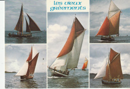 CPSM COULEURS DE BRETAGNE LES VIEUX GREEMENTS - Segelboote