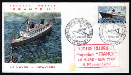 FRANKRIJK Yt. 1325 1962 Le Havre - New York  - Brieven En Documenten