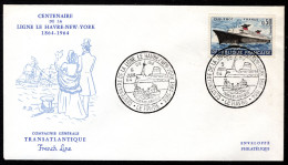 FRANKRIJK Yt. 1325 1962 Centenaire Le Havre - New York  - Briefe U. Dokumente
