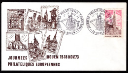 FRANKRIJK Journees Philateliques Rouen 15-18 Nov. 1973 - 1 - Cartas & Documentos
