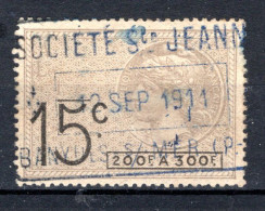 FRANKRIJK 15c 1911 Fiscaux Effet De Commerce   - Zegels