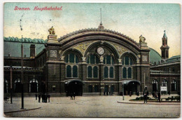 AK Bremen Hauptbahnhof 1909 Gebraucht #PM248 - Other & Unclassified