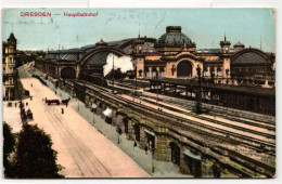 AK Dresden Hauptbahnhof 1913 Gebraucht #PM254 - Sonstige & Ohne Zuordnung