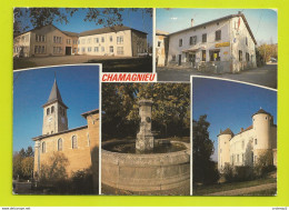 38 CHAMAGNIEU Vers Crémieux N°7382 Village Bar Tabac Boulangerie Fontaine - Crémieu