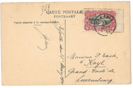 !!! CONGO, CPA DE 1913, DÉPART DE SAKANIA POUR LE LUXEMBOURG. - Covers & Documents