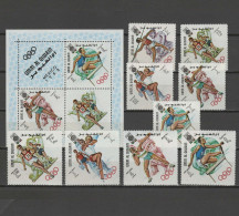 Umm Al Qiwain 1968 Olympic Games Mexico, Athletics Set Of 9 + S/s MNH - Sommer 1968: Mexico