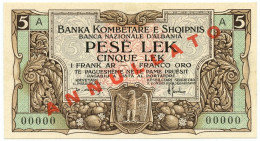 1 FRANCO ORO BANCA NAZIONALE D'ALBANIA PROTETTORATO ITALIANO 1926 QFDS - Non Classificati
