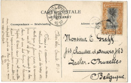 !!! CONGO, CPA DE 1910, DÉPART DU CONGO  POUR LE BRUXELLES. - Cartas & Documentos