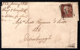 GROOT BRITTANIE VICTORIA PENNY RED 1850 Cover - Storia Postale