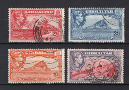 GIBRALTAR Yt. 106/109° Gestempeld 1938-1947 - Gibraltar