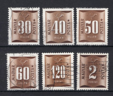 HONGARIJE Yt. T191/196° Gestempeld Portzegels 1952 - Portomarken