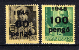 HONGARIJE Yt. 717/718 MNH 1945 - Unused Stamps