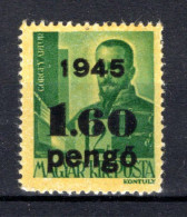 HONGARIJE Yt. 701 MNH 1945 - Ungebraucht
