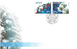 Lithuania Litauen Lietuva 2008 Christmas And New Year. Mi 995-996 FDC - Litouwen