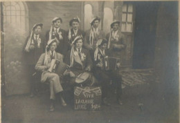 PHOTO Originale GROUPE LA CLASSE LOUGE 1924  Musique Accordéon Bandonéon - Anonymous Persons
