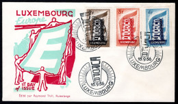LUXEMBURG Yt. 514/516 FDC 1956 - FDC