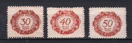 LIECHTENSTEIN Yt. T6/8 MH 1920 - Strafportzegels