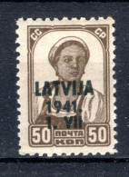 LETLAND Yt. 6 MNH 1941 - Duitse Bezetting - Letonia