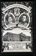 AK Herzogliches Residenzschloss, Zur Erinnerung An Den Einzug Des Herzogenpaares Ernst August Zu Braunschweig 1913  - Royal Families