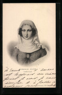 AK Clémence Isaure, 1463-1513, Brustportrait  - Ecrivains