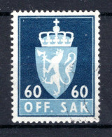 NOORWEGEN Yt. S80° Gestempeld 1955 - Oficiales
