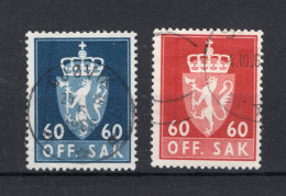 NOORWEGEN Yt. S80/81° Gestempeld Dienstzegels 1955-1976 - Service