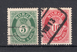 NOORWEGEN Yt. 72/73° Gestempeld 1910-1920 - Unused Stamps