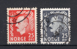 NOORWEGEN Yt. 325/325A° Gestempeld 1950-1952 - Used Stamps