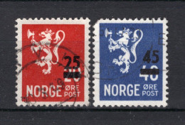 NOORWEGEN Yt. 309/310° Gestempeld 1949 - Oblitérés