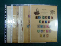 Collection Belgique Pages D'album 1849-1894 Timbres Oblitéré 5 Francs Léopold - Colecciones