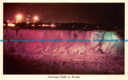 R071196 American Falls In Winter. By Night - World