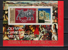 Yemen Arab Republic 1968 Olympic Games Mexico S/s MNH - Sommer 1968: Mexico