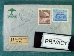 1949, Trieste B UPU Enveloppe Avec Série Cpl Sass. 17-18, 1800 Eur Cv - Verzamelingen