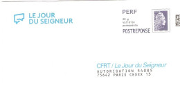 389054 CFRT Le Jour Du Seigneur  Prêt-à-poster PAP Yseult YZ Entier Postal PERF Marianne L'engagée - PAP: Antwort/Marianne L'Engagée