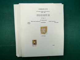 Collection Inde, État De Charkhari, Sur Pages D'album, Timbres Fiscaux, 1909-39 - Colecciones & Series