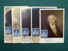 Lot Sur Le Thème De Beethoven, Avec 5 Cartes Postales Maximum De Berlin De 1952 - Other & Unclassified