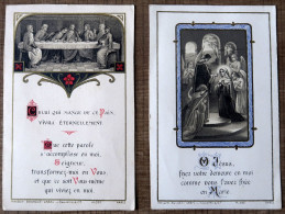2 Images Pieuses (communion Solennelle 1928 - 1929) - Devotieprenten