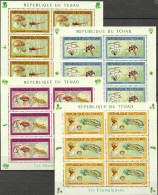 Tchad 2012, Insects, Mushrooms, 4sheetlets - Tschad (1960-...)