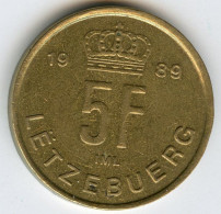 Luxembourg 5 Francs 1989 KM 65 - Luxemburg