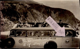 SUR LA GRANDE CORNICHE LE 11 MARS 1936    ( CARTE PHOTO ) - Autobus & Pullman