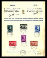● BELGIO 1940 ֍ Cartoncino ● Pro Fondazione Musicale "Regina Elisabetta" ● Lotto XX ● - Gedenkdokumente