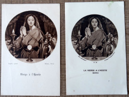 2 Images Pieuses (communion Solennelle Et Noce De Diamant 1934 - 1951) - Santini